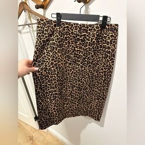 J Crew Pencil Skirt Leopard